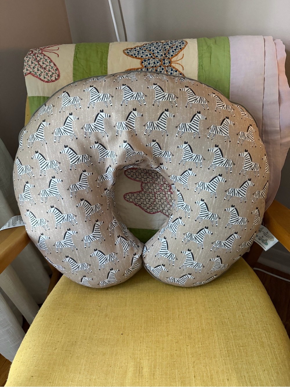 Zebra Print U-Shaped Boppy Nursing Pillow